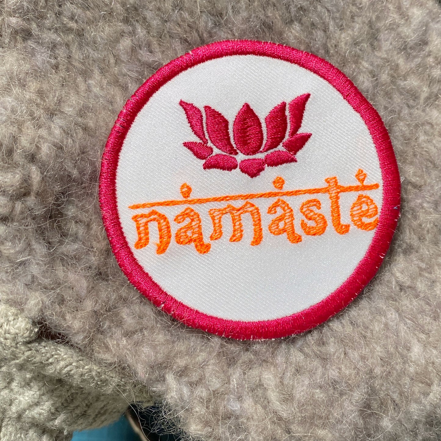 Patch: Namaste - Pink Lotus - Größe wählbar (SUMa)