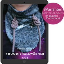 Laden Sie das Bild in den Galerie-Viewer, KathieKreativ HoodieHalswärmer nähen schnittmuster halswarmer Geschenk männer