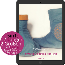 Laden Sie das Bild in den Galerie-Viewer, SM: WolkenWandler KuschelPuschen - 5in1 Schnittmuster + Lizenz