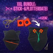 Laden Sie das Bild in den Galerie-Viewer, SM: XXL Bundle: HoodieHalswärmer - 5in1 Schnittmuster + Stickdatei + Plotterdatei + Lizenz