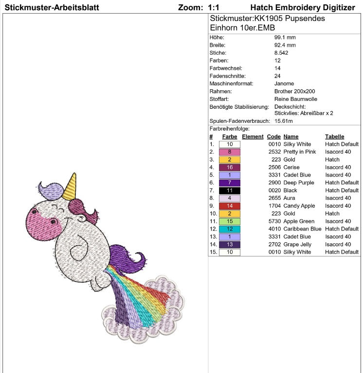 SD: Einhorn Rakete 10er