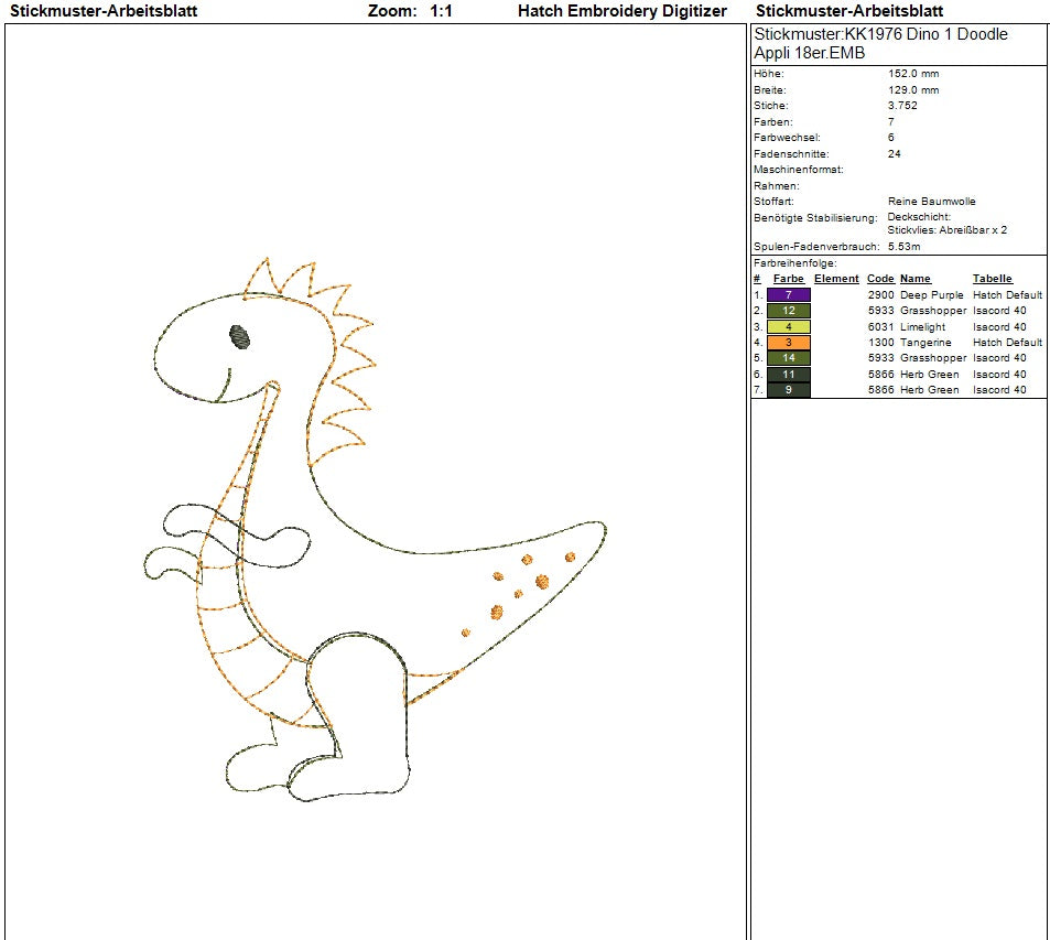 SD: Dino 1 Doodle Appli - 18er