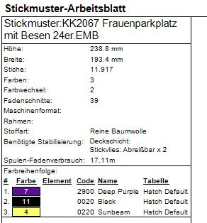 SD: Frauenparkplatz mit Besen 24er
