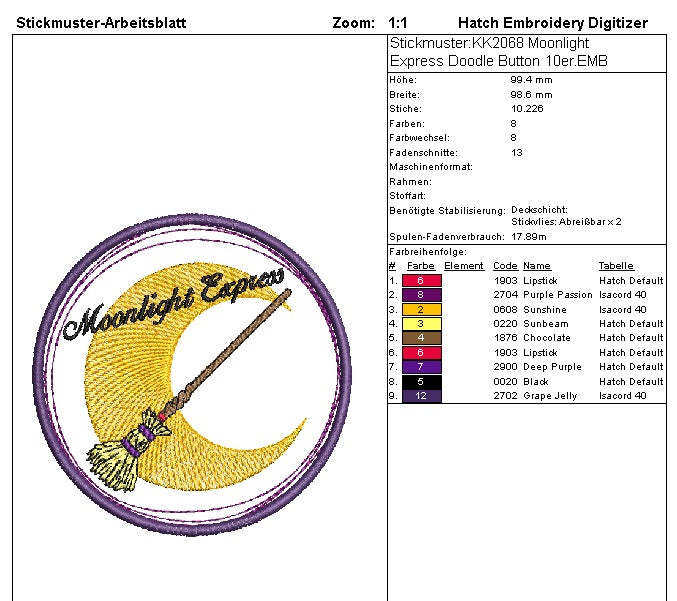 SD: Moonlight Express Button 10er