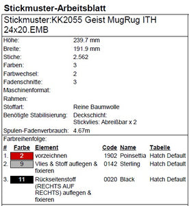 SD: (SET) Mugrug + Plush ITH - 20x24er