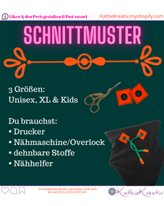 SM:🧣HoodieHalswärmer - 5in1 Schnittmuster + Lizenz