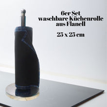 Laden Sie das Bild in den Galerie-Viewer, Küchenrolle waschbar 6er-Set FARBE WÄHLBAR (25x25cm) + Spende