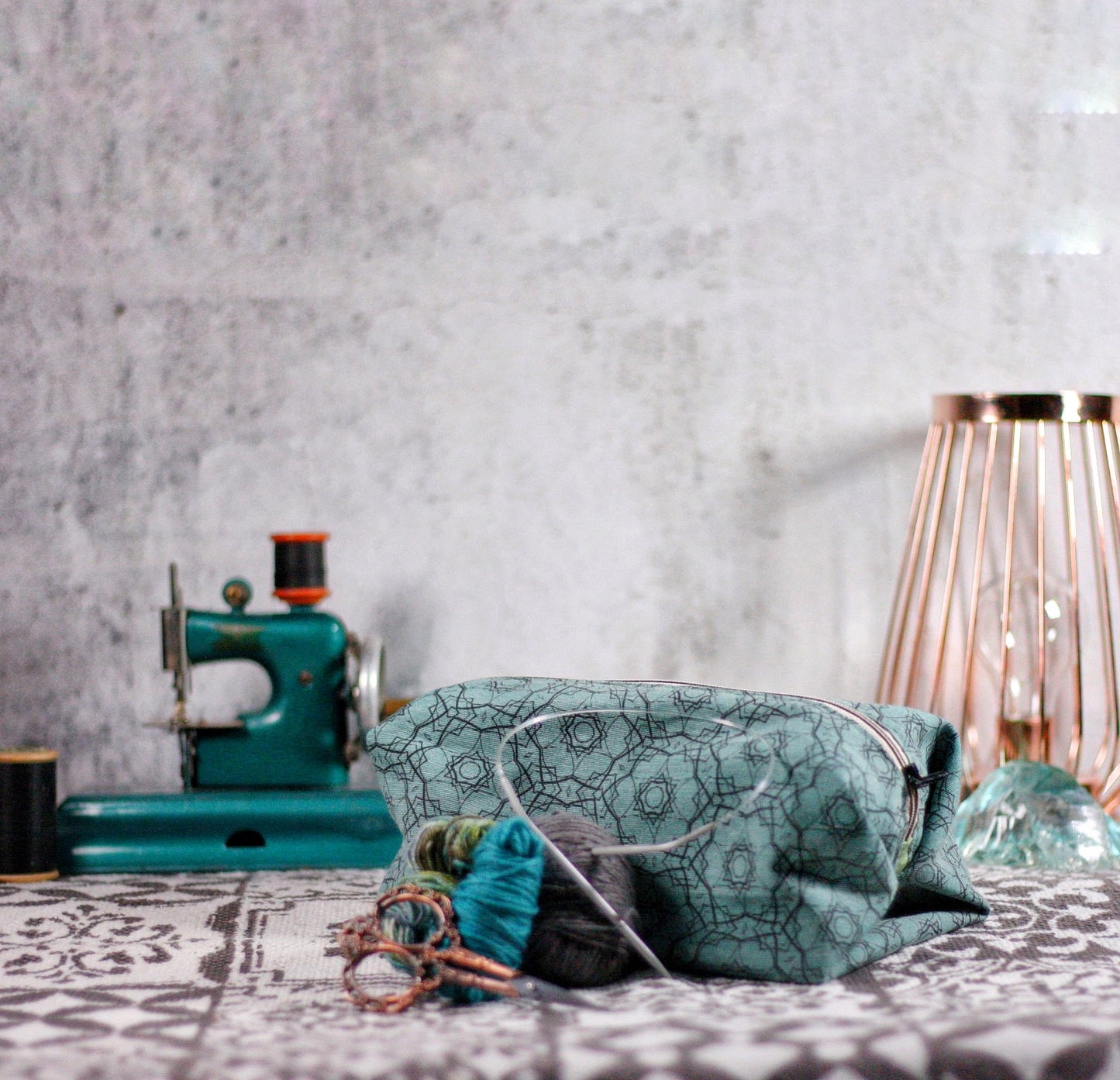 Pop Up Tasche - Geometric - Grün (Unikat)