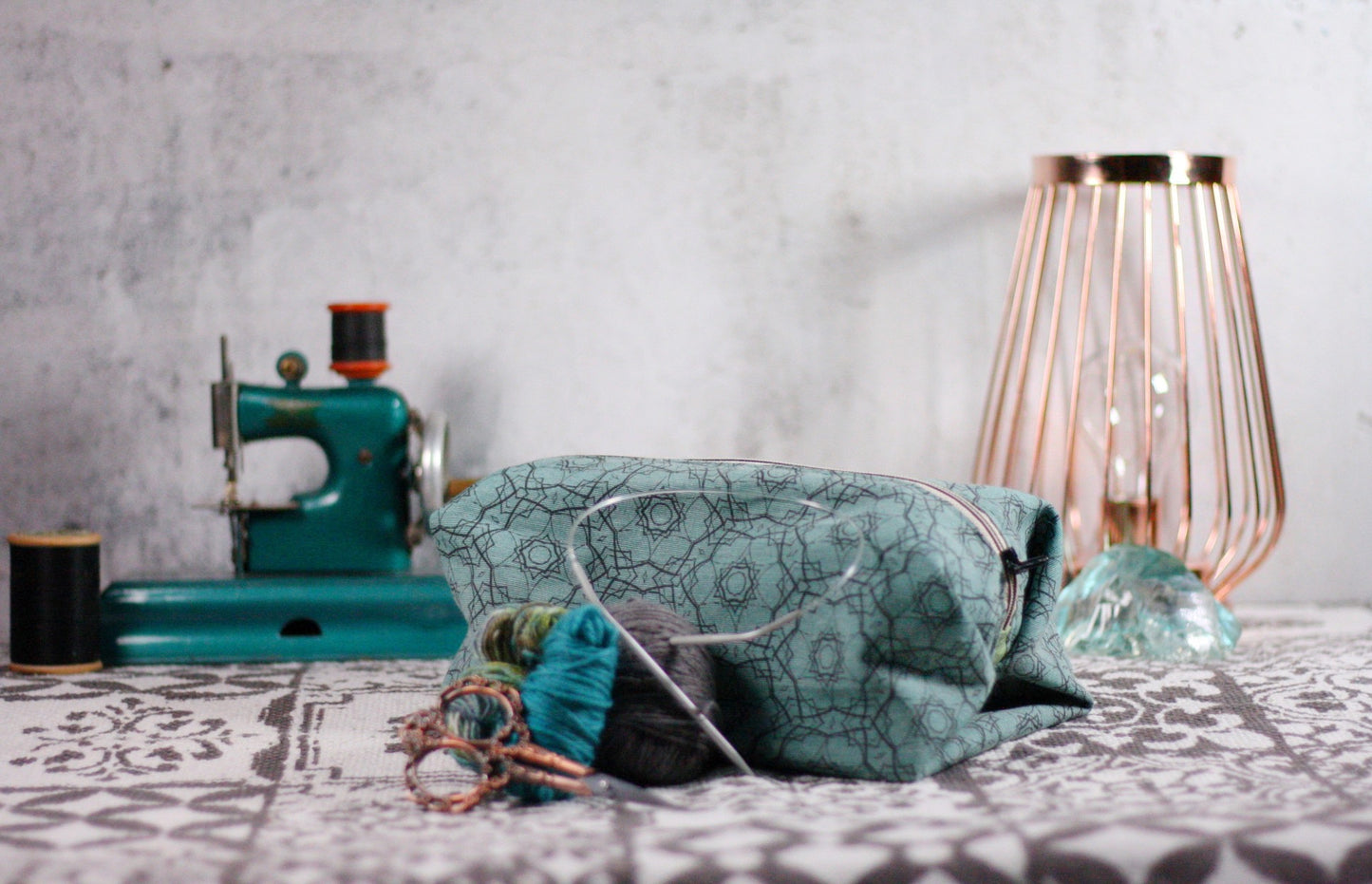 Pop Up Tasche - Geometric - Grün (Unikat)