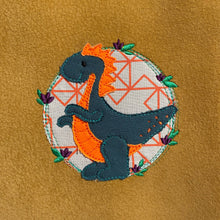 Laden Sie das Bild in den Galerie-Viewer, SD: Dino 1 Kreis mit Blumen Doodle Appli - 10er