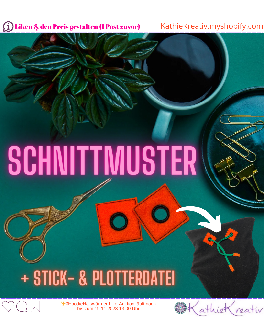 KathieKreativ HoodieHalswärmer nähen schnittmuster halswarmer Geschenk männer