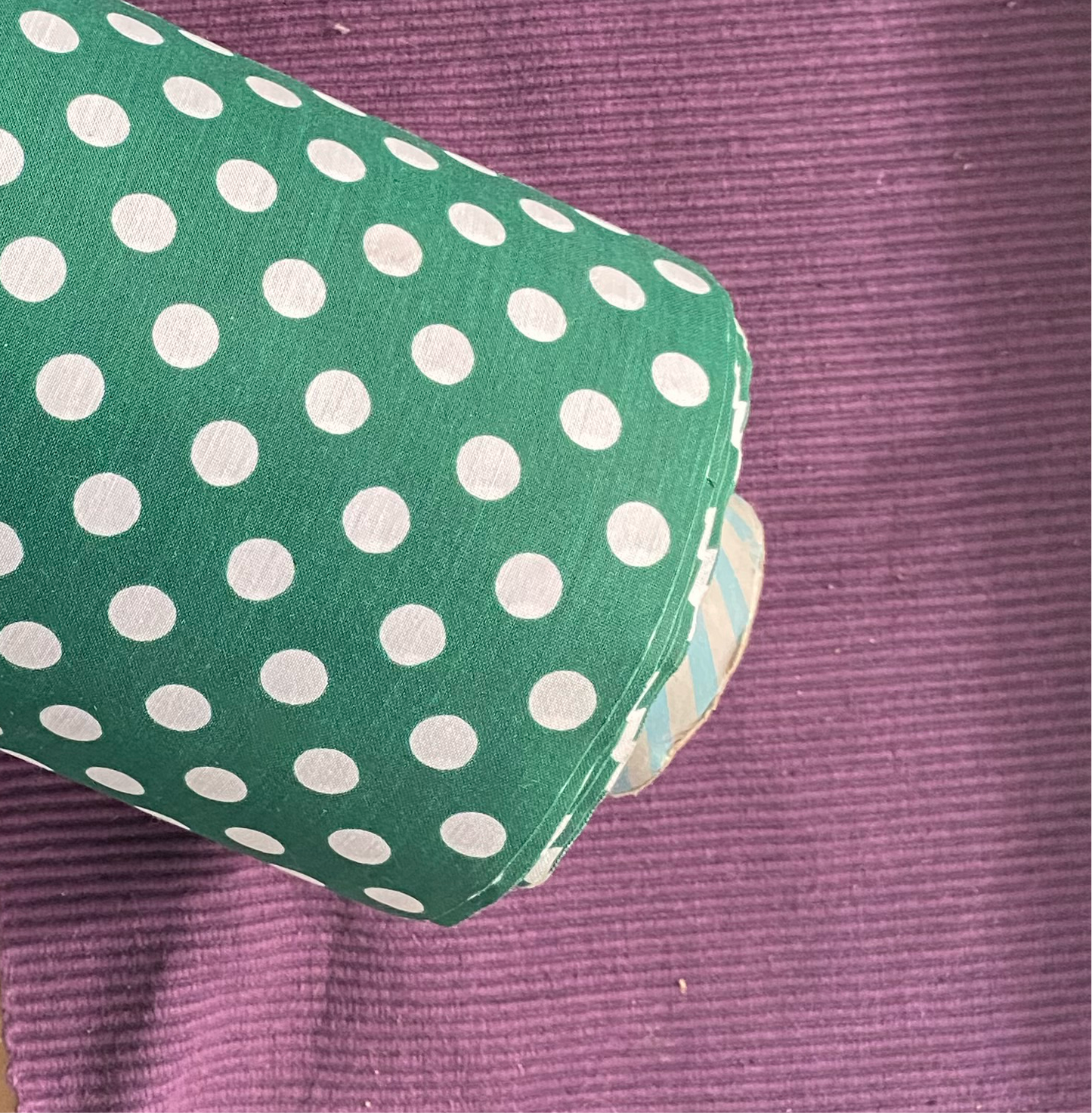 Baumwolle_Polyester_Webware_Meterware_Günstig_grün_weiß_polka_dots_punkte
