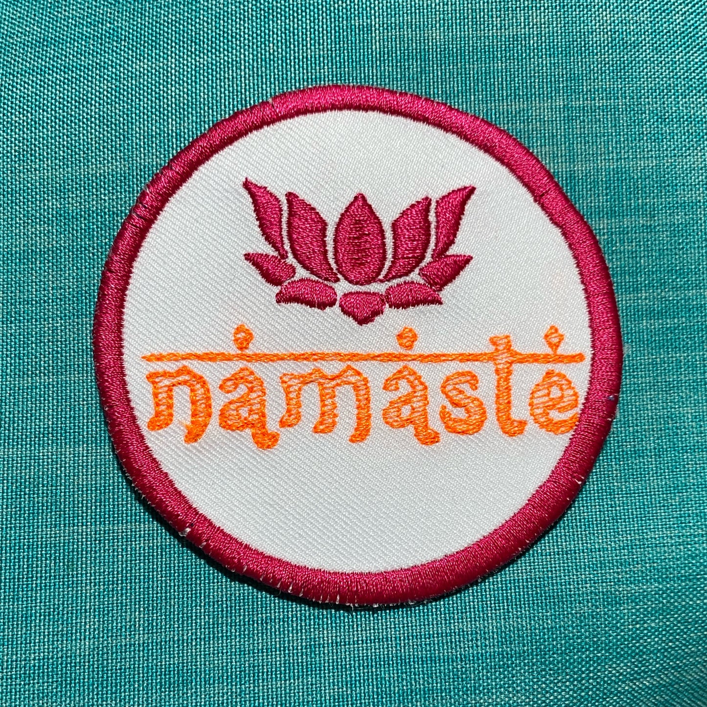 Patch: Namaste - Pink Lotus - Größe wählbar (SUMa)