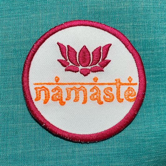 Patch: Namaste - Pink Lotus - Größe wählbar (SUMa)