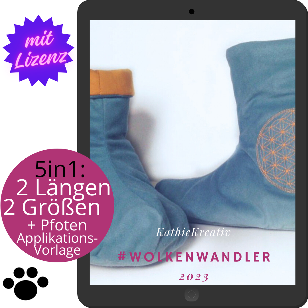 SM: WolkenWandler KuschelPuschen - 5in1 Schnittmuster + Lizenz