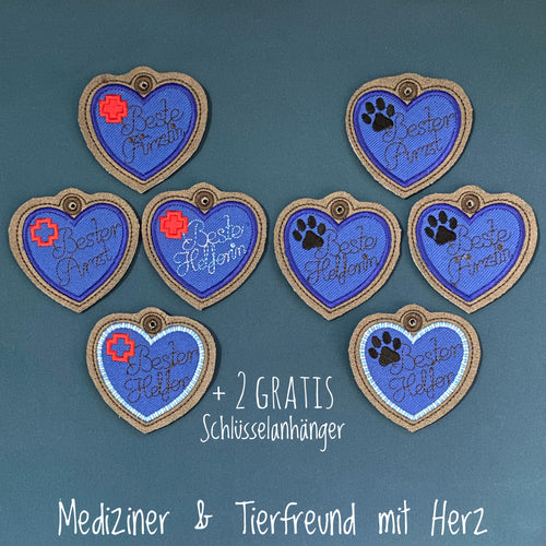 SD: (XXL SET) Bester Tierarzt+in/Bester Arzt+in + Helfer Schlüsselanhänger 7er
