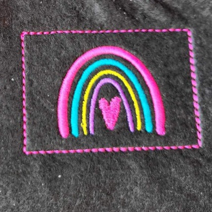 SD: Regenbogen Herz - Mini Label - 6er