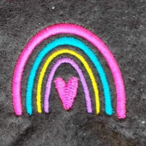 SD: Regenbogen Herz 4er
