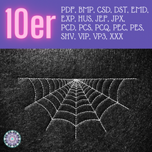 Laden Sie das Bild in den Galerie-Viewer, spinnenweben_spinnenwebe_spiderweb_Stickdatei_KathieKreativ