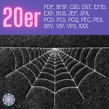 Laden Sie das Bild in den Galerie-Viewer, spinnenweben_spinnenwebe_spiderweb_Stickdatei_KathieKreativ