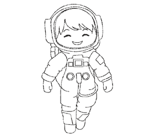 SD: Astronaut 1 Redwork 18er
