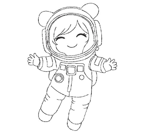 SD: Astronaut 2 Redwork 18er