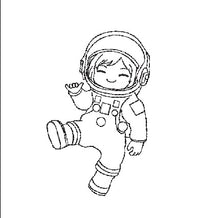 Laden Sie das Bild in den Galerie-Viewer, SD: Astronaut 3 Redwork 10er