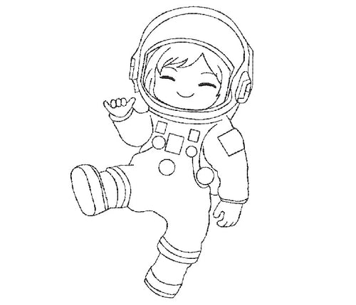 SD: Astronaut 3 Redwork 18er