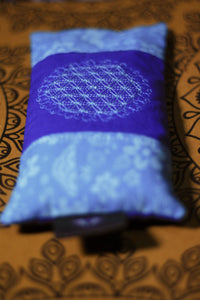 Augenkissen Blau 💙 mit Amethyst & Bergkristall (AK14) Unikat 🕉️