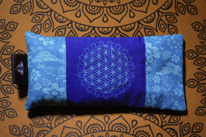 Augenkissen Blau 💙 mit Amethyst & Bergkristall (AK14) Unikat 🕉️