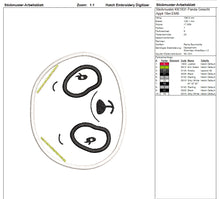 Laden Sie das Bild in den Galerie-Viewer, SD: Panda Gesicht ITH Appli 18er