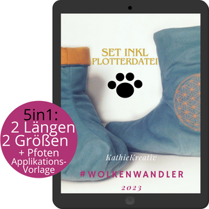 SM Bundle: WolkenWandler KuschelPuschen - 5in1 Schnittmuster + Plotterdatei (ohne Lizenz)