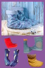 Laden Sie das Bild in den Galerie-Viewer, SM Set: Bundle aus WolkenWandler KuschelPuschen &amp; HoodieHalswärmer - Schnittmuster (ohne Lizenz)