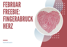 Laden Sie das Bild in den Galerie-Viewer, Freebie: Herz Fingerabdruck Valentinstag