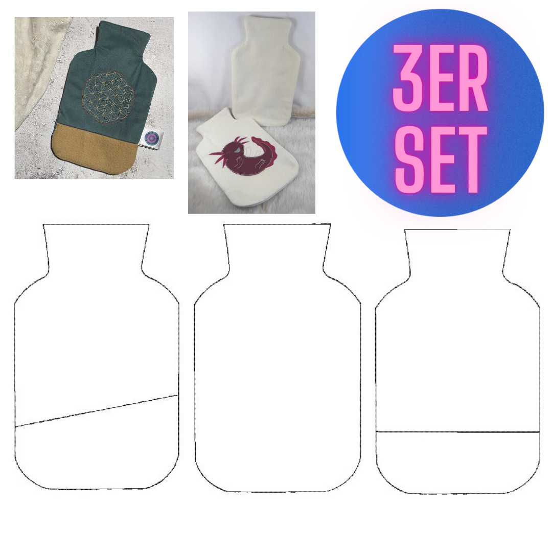 SD: (SET) 3x WärmflaschenHülle Blanko ITH 30er
