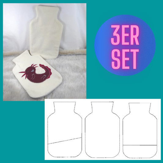 SD: (SET) 3x WärmflaschenHülle Blanko ITH 36er