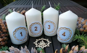 SD: (XXL-SET) 6x Adventskranz Zahlen 18er