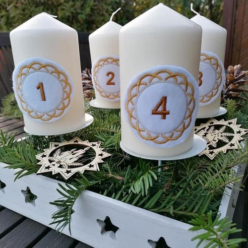 SD: (XXL-SET) 6x Adventskranz Zahlen 18er