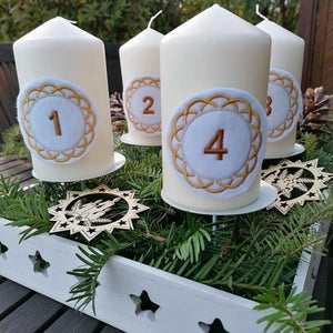 SD: (XXL-SET) 6x Adventskranz Zahlen 18er