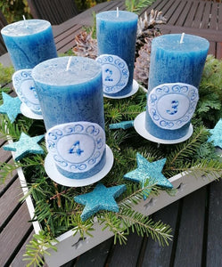 SD: (XXL-SET) 6x Adventskranz Zahlen 18er