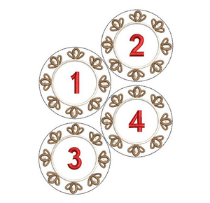 SD: (XXL-SET) 6x Adventskranz Zahlen 18er