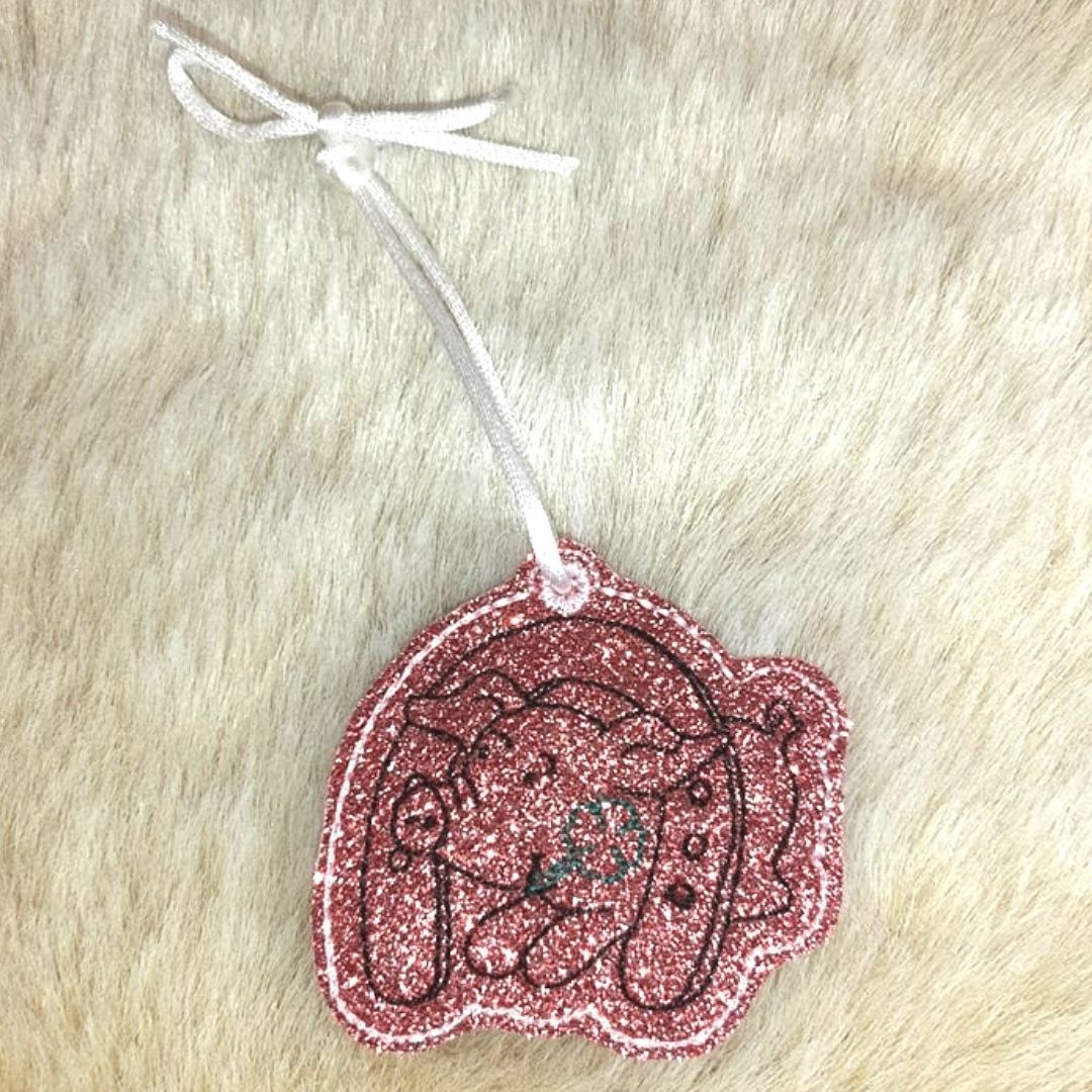 SD: (SET) Schweinchen Silvester (Redwork) 10er