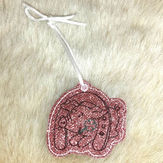 SD: (SET) Schweinchen Silvester (Redwork) 10er
