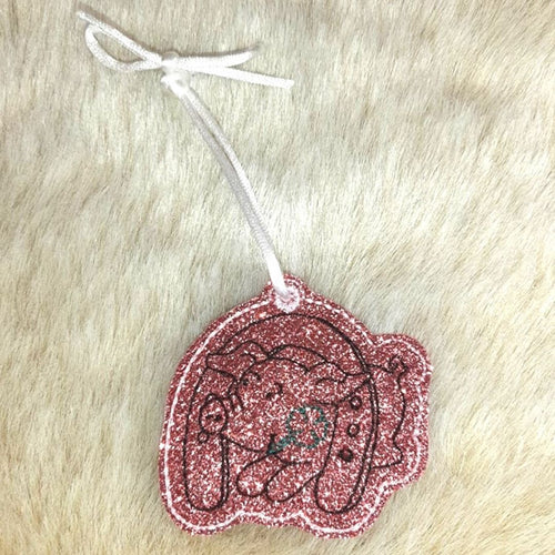 SD: (SET) Schweinchen Silvester (Redwork) 10er