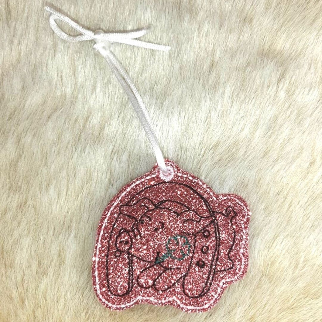 SD: (SET) Schweinchen Silvester (Redwork) 10er