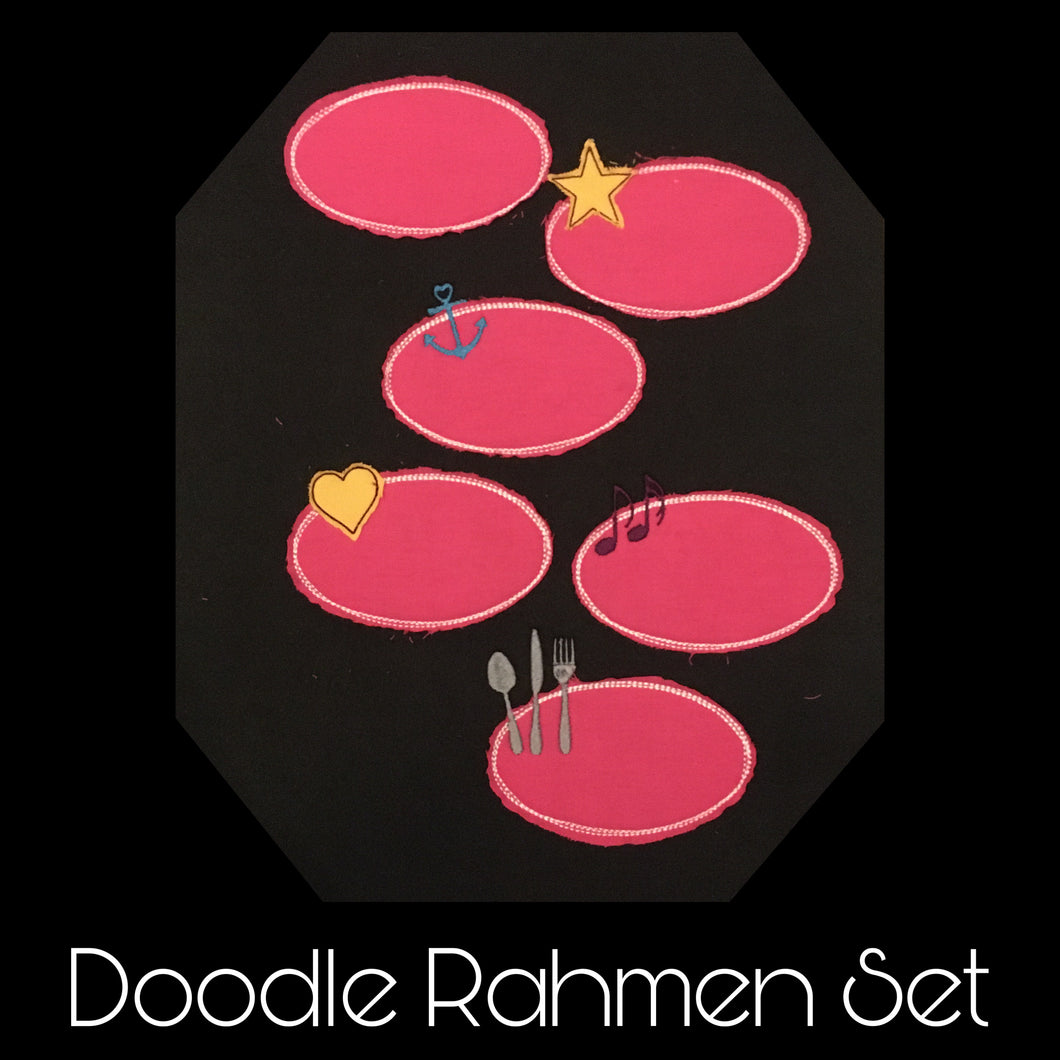 SD: (SET) Doodle Rahmen oval