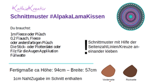 SM: (SET) #AlpakaLama Kissen/Kuschelfreund + Stickdateien