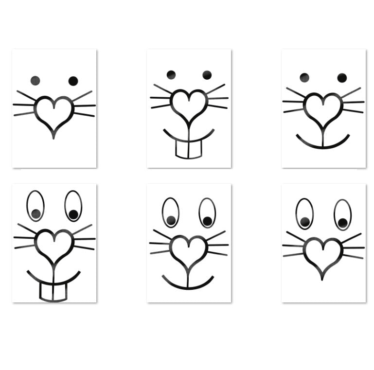 PD: (SET) Hasengesicht 1-6