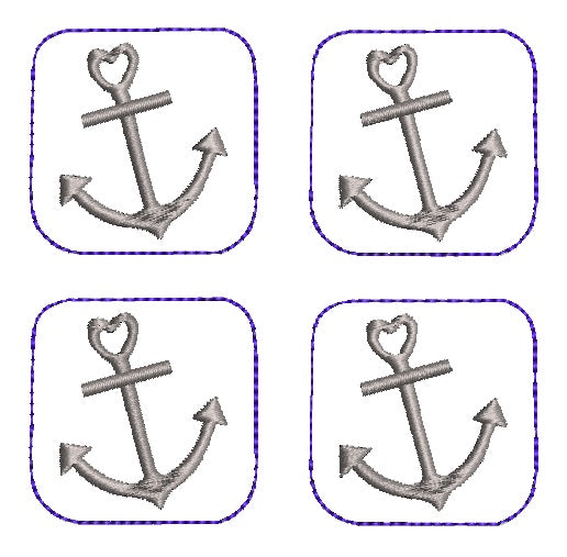 SD: Label Mini Herz Anker