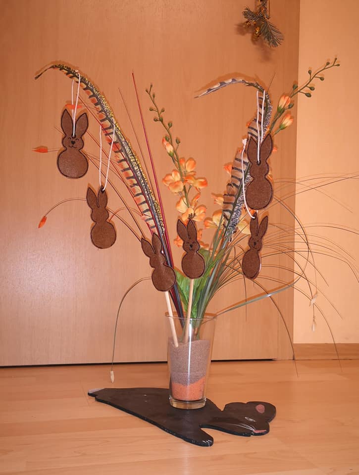 SD: (SET) 3x Hase 2021 - Anhänger & Steckis 10er